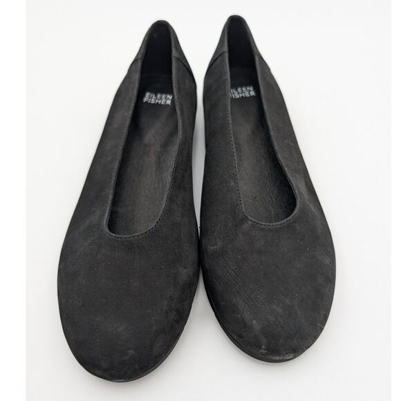 Eileen Fisher Una Hidden Wedge Ballet Flat Women's Black Size US8.5 - Picture 10 of 12